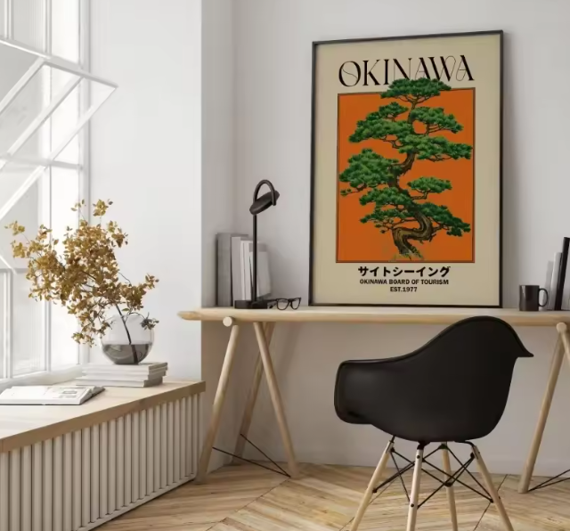 Poster Vintage Okinawa 1977